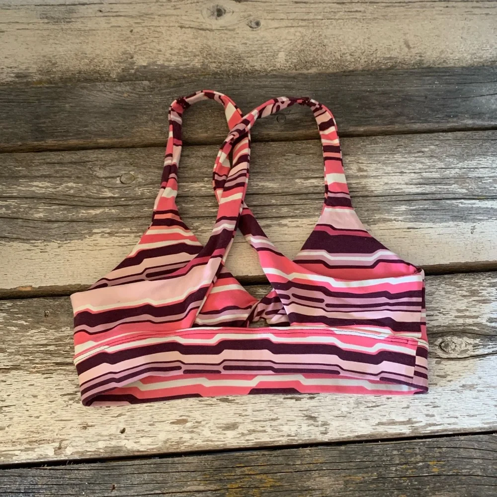 Aerie | Pink Striped Bra - Picture 3 of 4